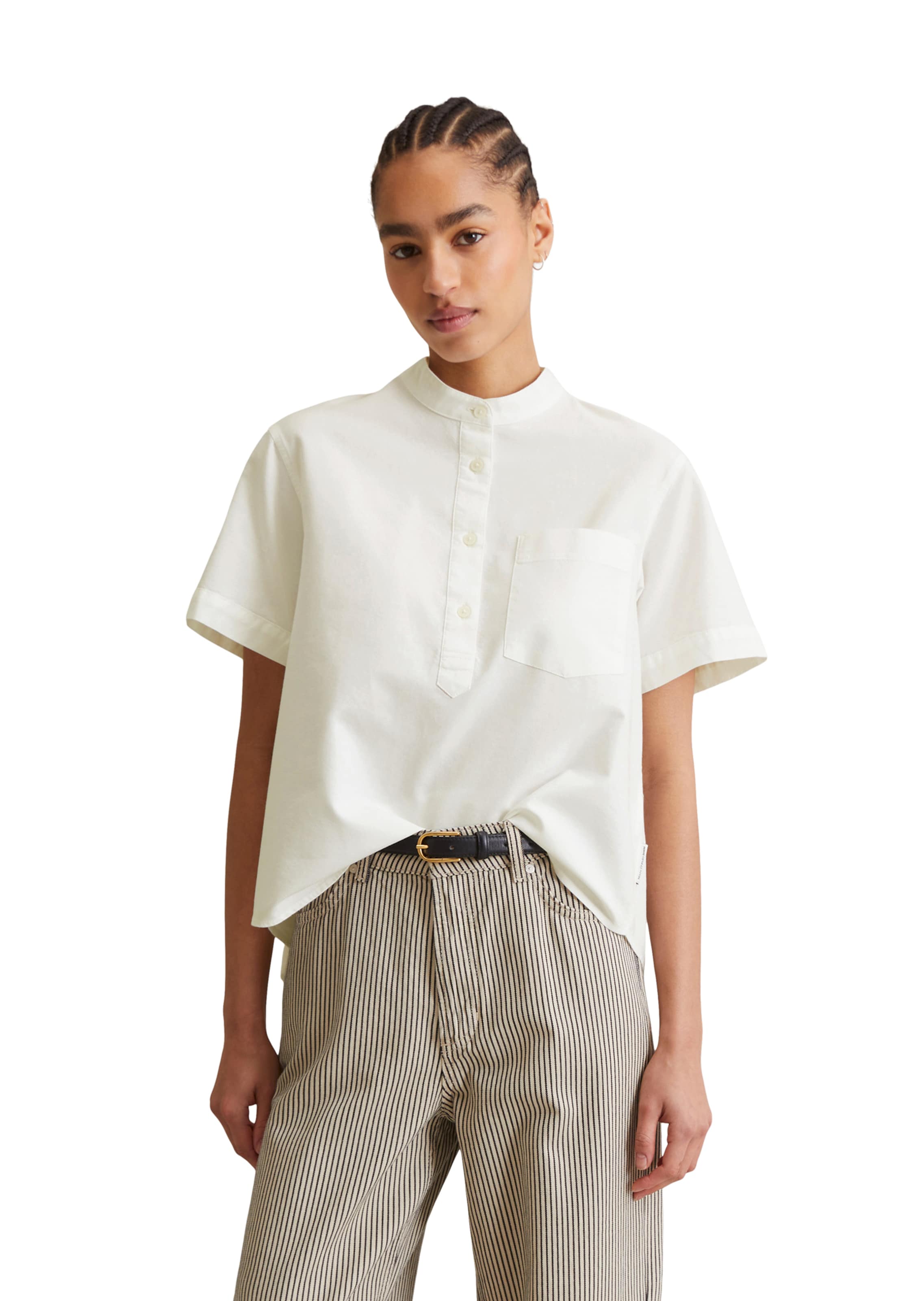 Marc O'Polo DENIM Μπλούζα σε λευκό: μπροστά