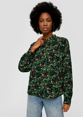 QS Blouse in Groen: voorkant