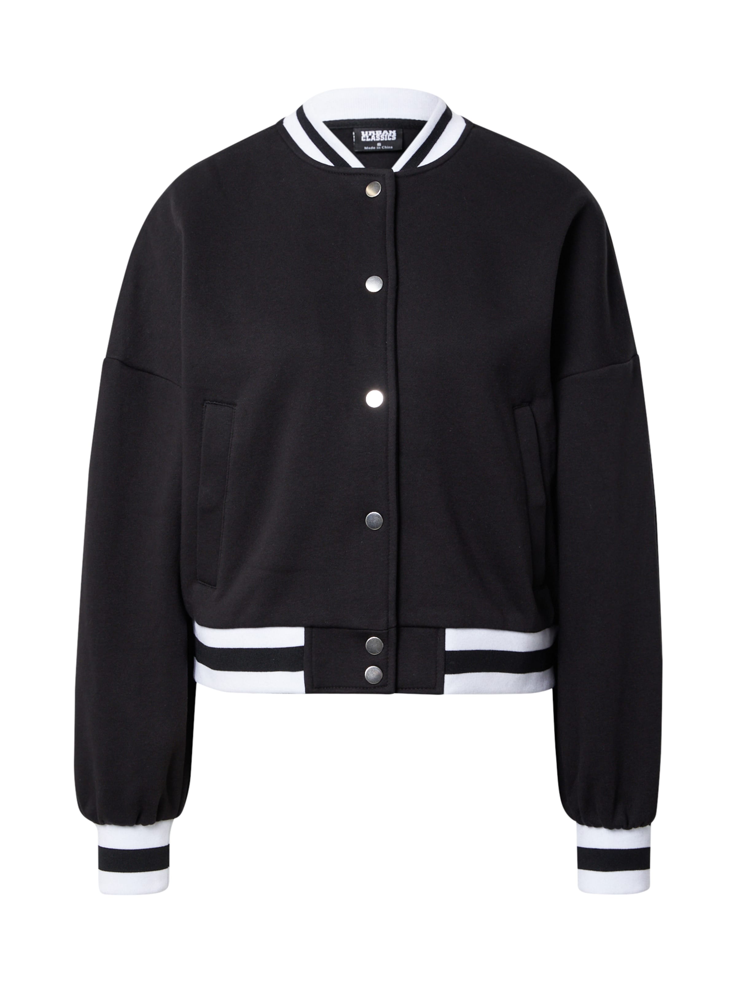 Urban Classics Кофта на молнии в Черный: спереди