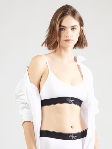 Bustier Soutien-gorge Calvin Klein Underwear en blanc : devant