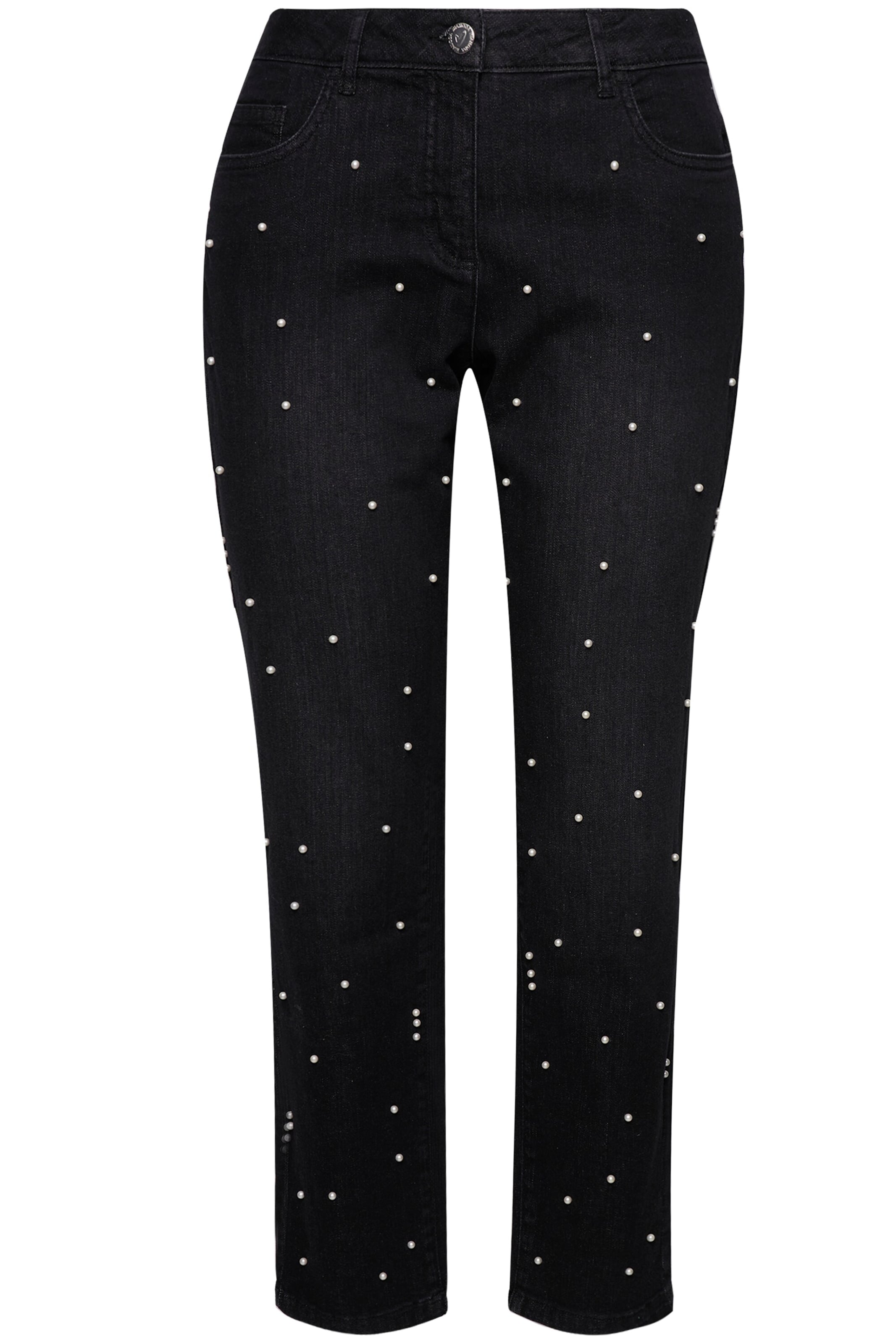 MIAMODA Jeans in Black: front