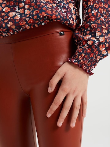 Skinny Leggings WE Fashion en marron