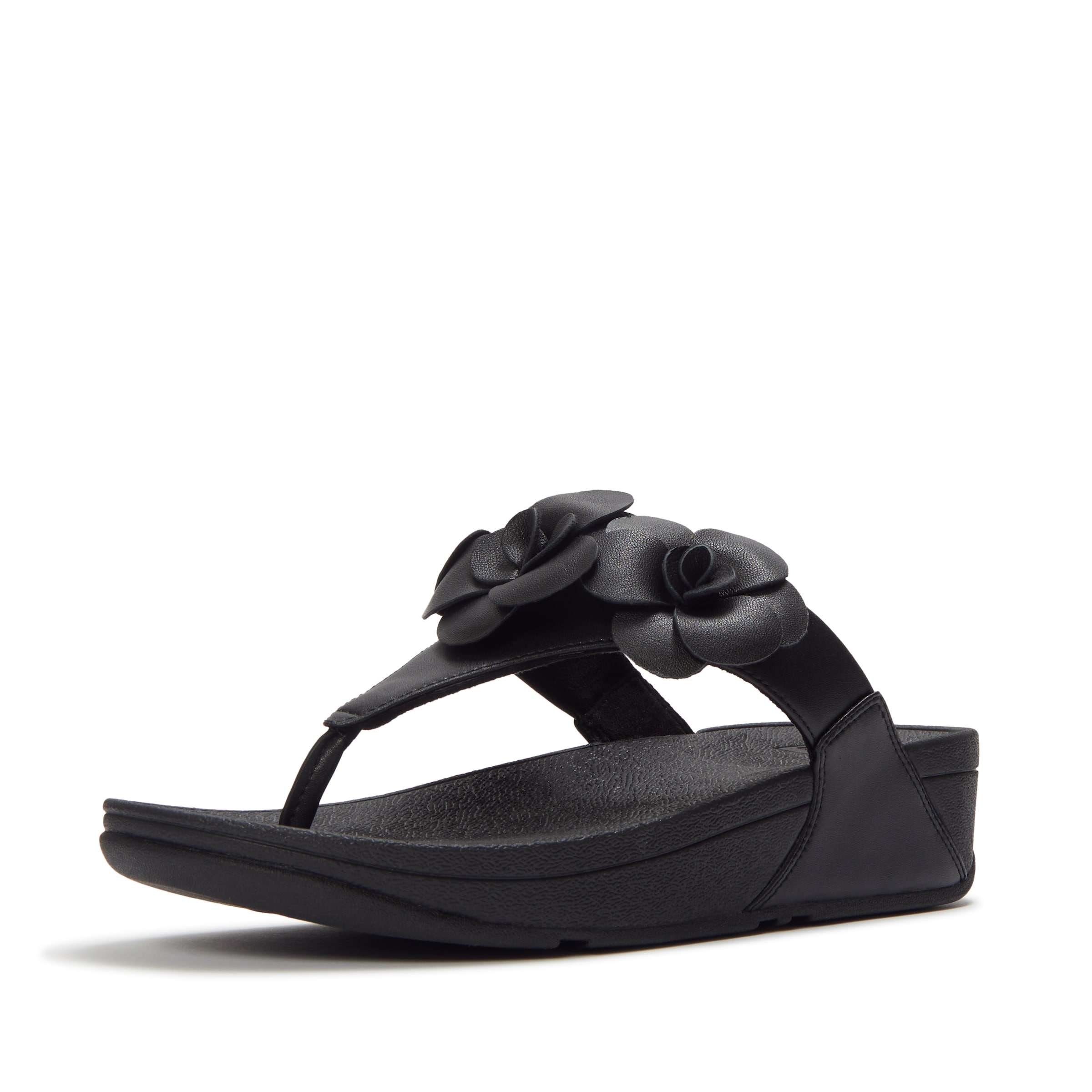 FitFlop T-Bar Sandals 'Dianette' in Black: front