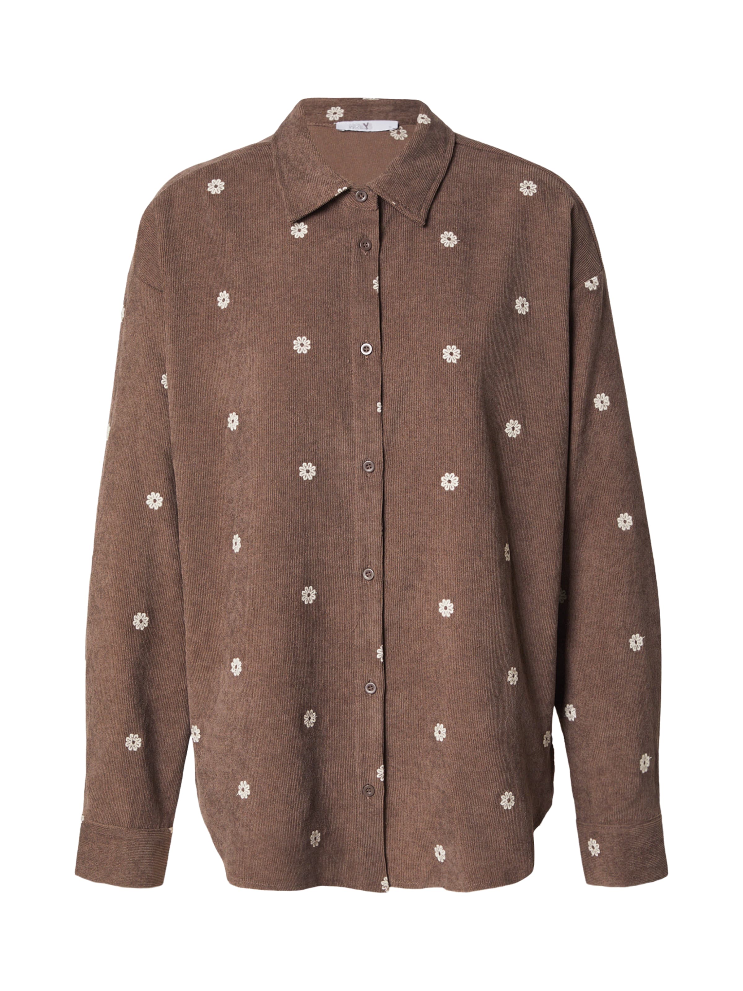 Hailys Blouse 'Al44ba' in Bruin: voorkant