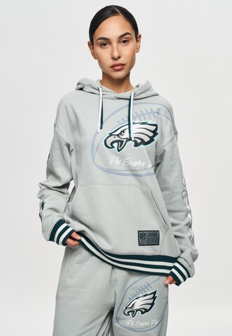 Recovered Kapuzenpullover 'NFL Eagles Fly' in Grau