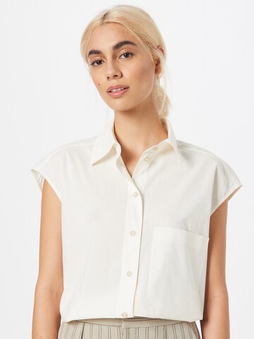 Marc O'Polo DENIM Blouse in Wit: voorkant