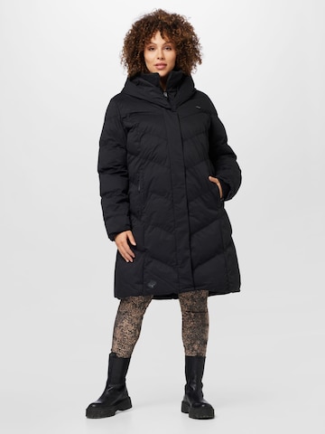 Ragwear Plus Winter Coat 'NATALKA' in Black: front