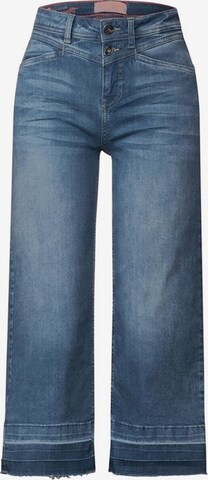 STREET ONE Wide leg Jeans in Blauw: voorkant