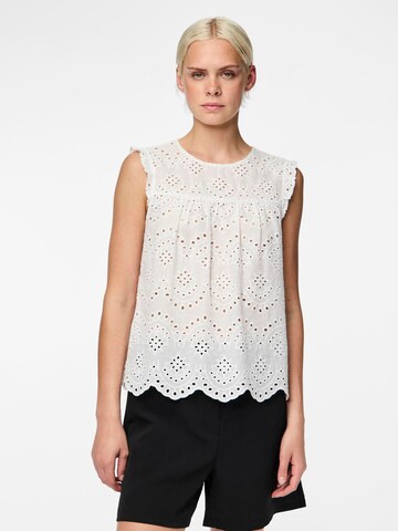 Camicia da donna 'PCVilde' di PIECES in bianco: frontale