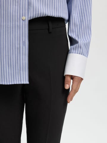 SELECTED Flared Trousers in Black