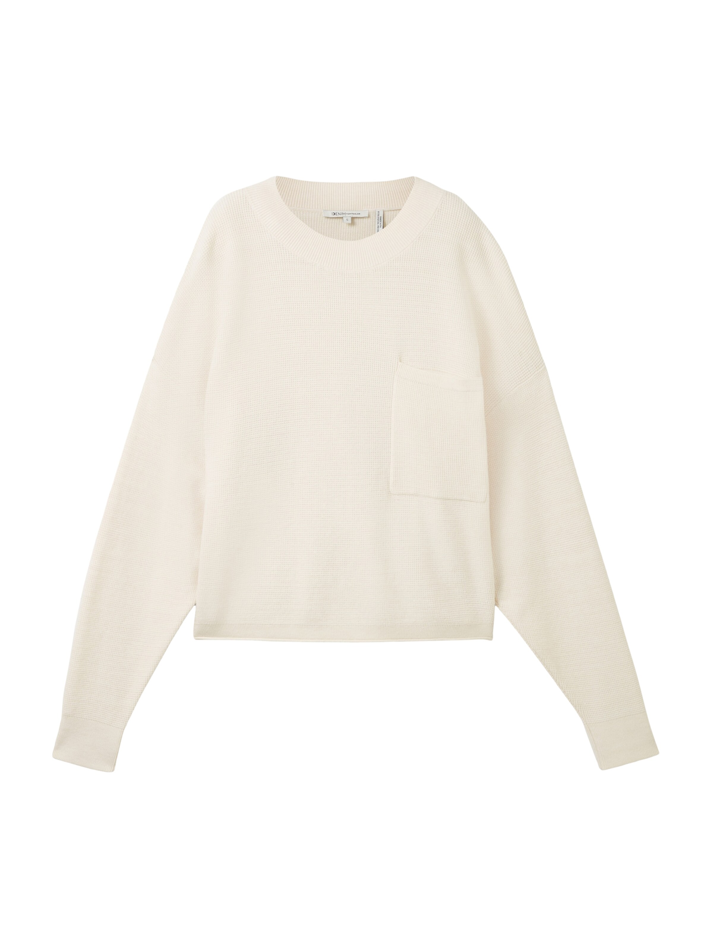 TOM TAILOR DENIM Pullover in Beige: Vorderseite