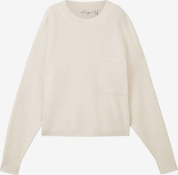 TOM TAILOR DENIM Sweater in Beige: front