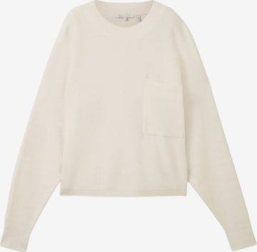 TOM TAILOR DENIM Sweater in Beige: front