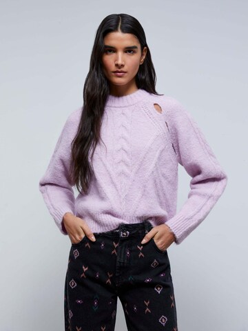 Scalpers Pullover in Lila: Vorderseite