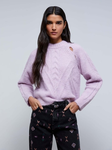 Scalpers Sweater in Purple: front