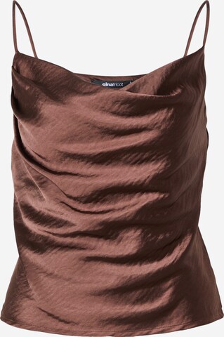 Gina Tricot Top 'Sandra' in Brown: front