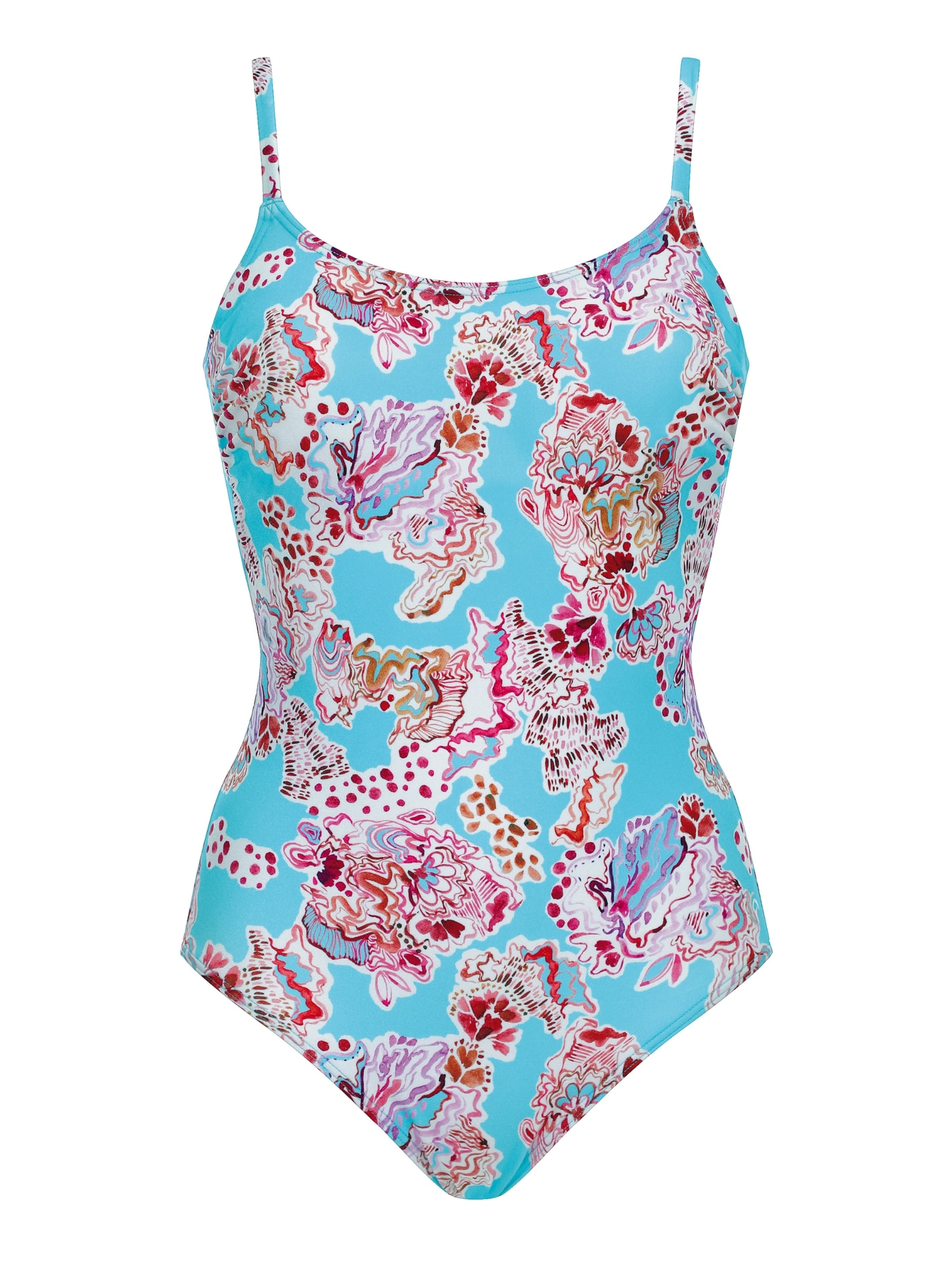 OLYMPIA Bustier Badedragt i blå: forside