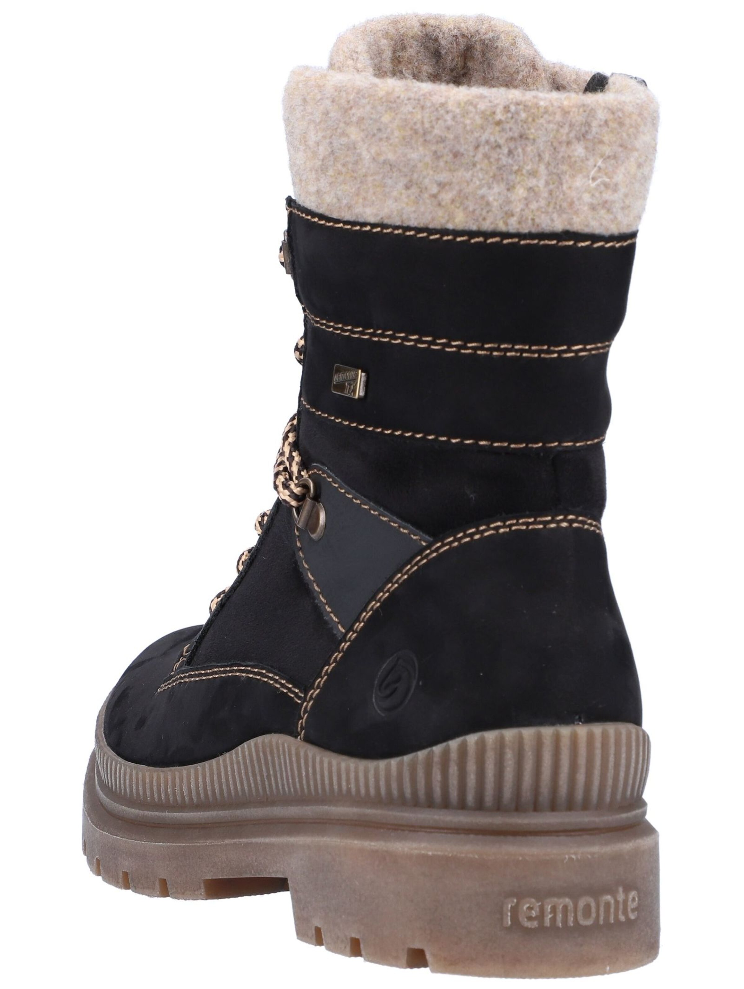 REMONTE Schnürstiefelette in Schwarz