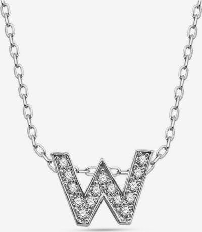 Dkeniz Ketting 'BUCHSTABENKETTE STANDART W SILBER' in de kleur Grijs / Zilver, Productweergave