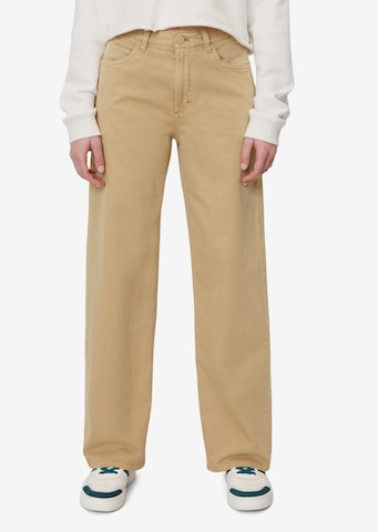 Marc O'Polo DENIM Wide leg Jeans 'Tomma' in Beige: voorkant