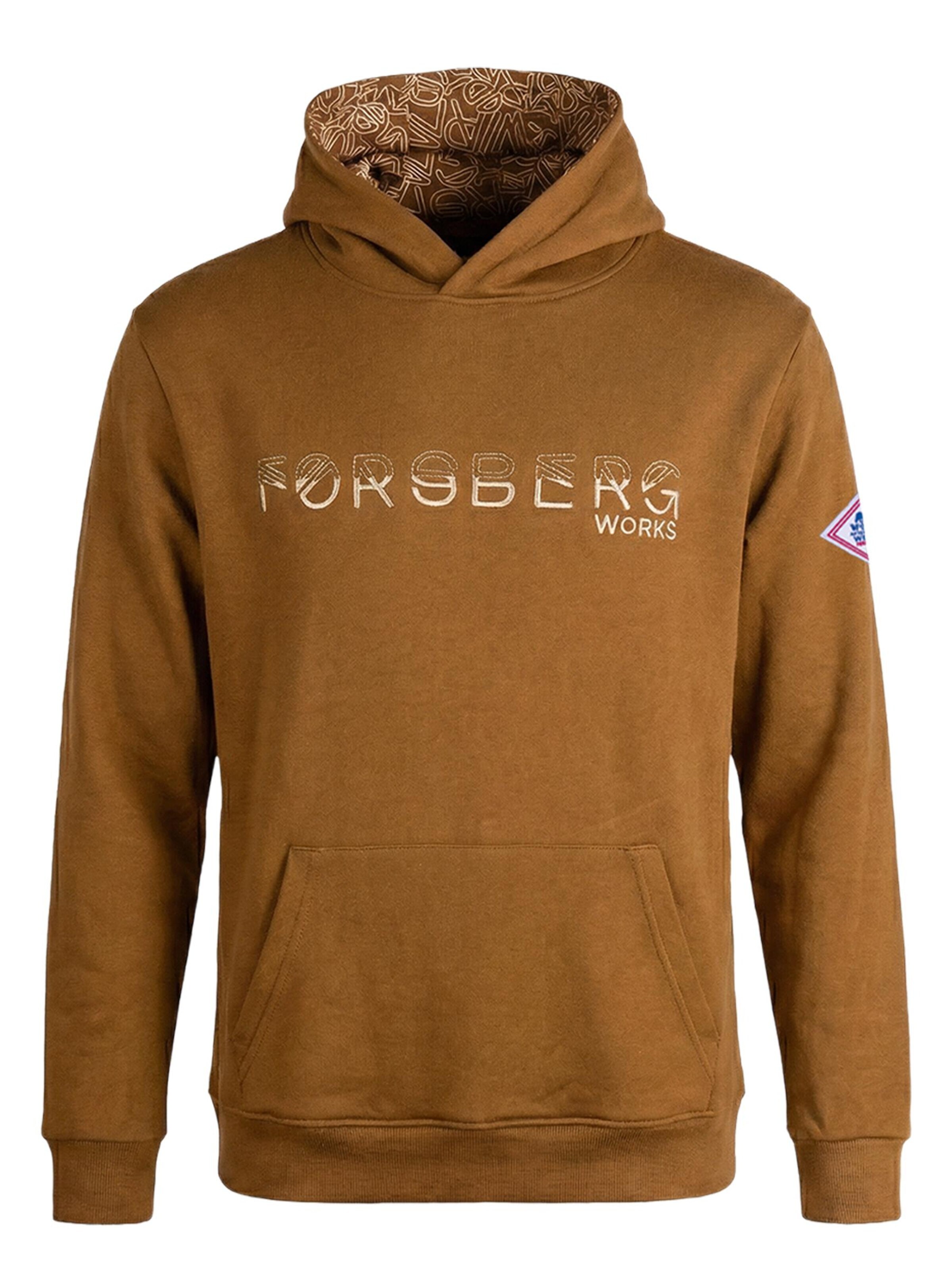 FORSBERG Sweatshirt 'Grunnson Hoodie'‌‌‌‌‌‌‌‌ in Braun: Vorderseite