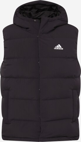 ADIDAS SPORTSWEAR Sportbodywarmer 'Helionic Down' in Zwart: voorkant