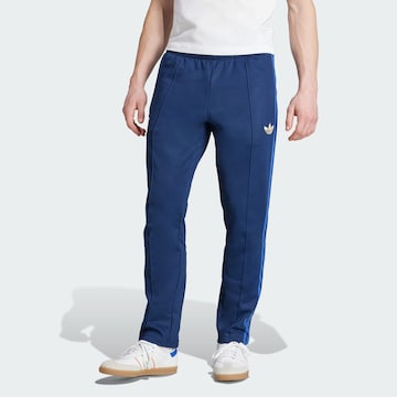 ADIDAS ORIGINALS Slim fit Trousers 'Olympique Lyon Anniversary' in Blue: front