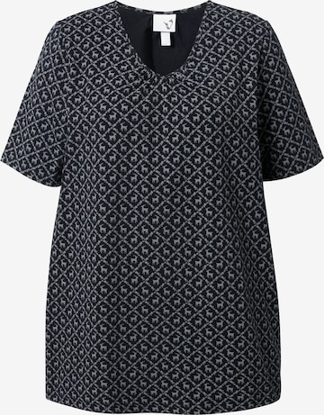 T-shirt Ulla Popken en noir : devant