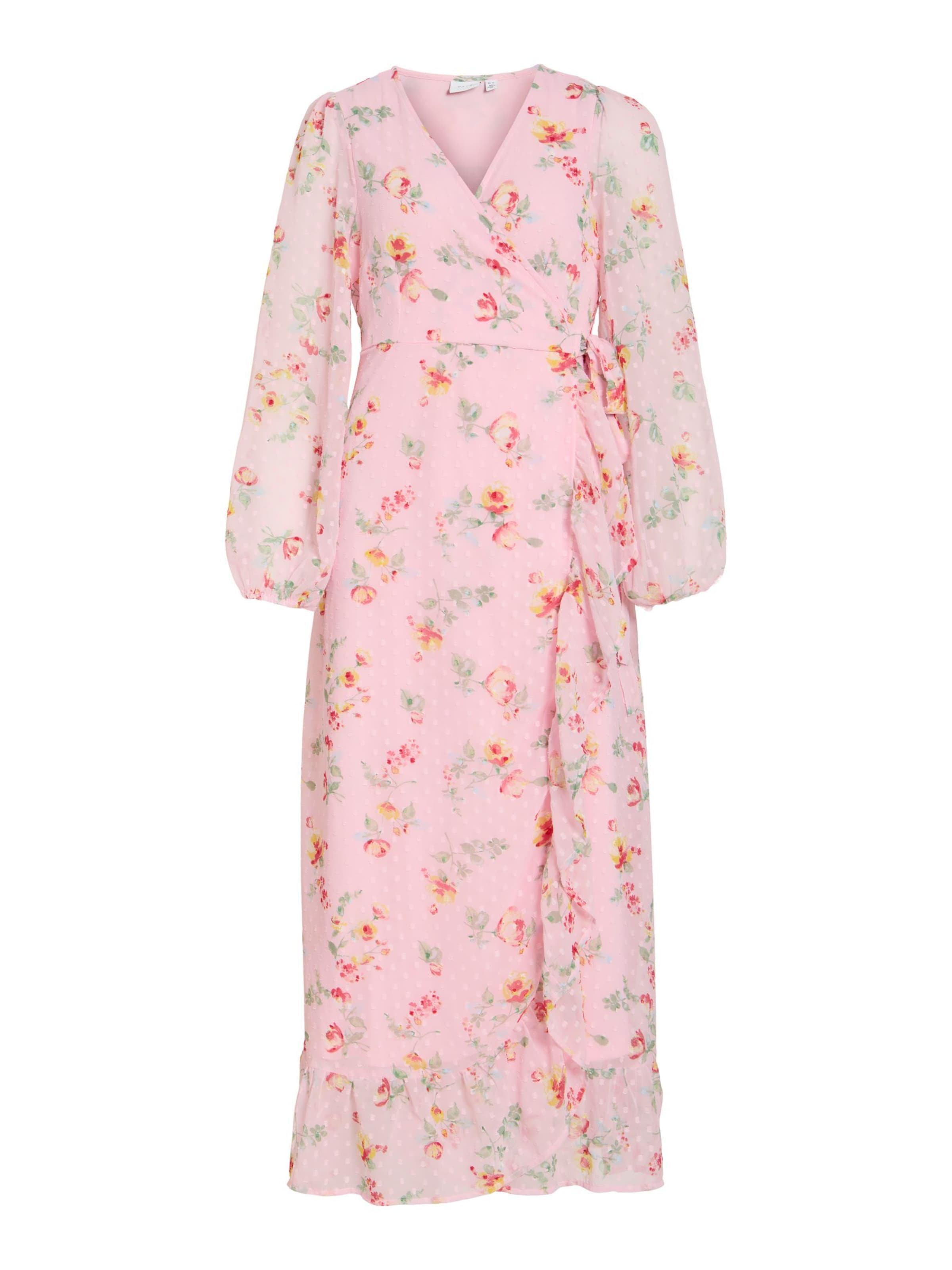 VILA Kjole 'VIEdee' i gul / grøn / lyserød / rød, Produktvisning