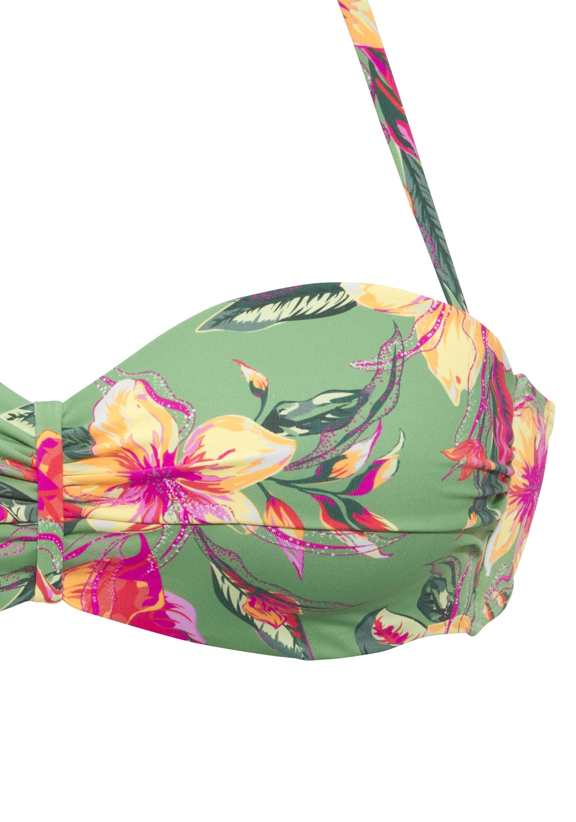 LASCANA Bandeau Bikini Top in Green