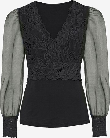 Camicia da donna di heine in nero: frontale