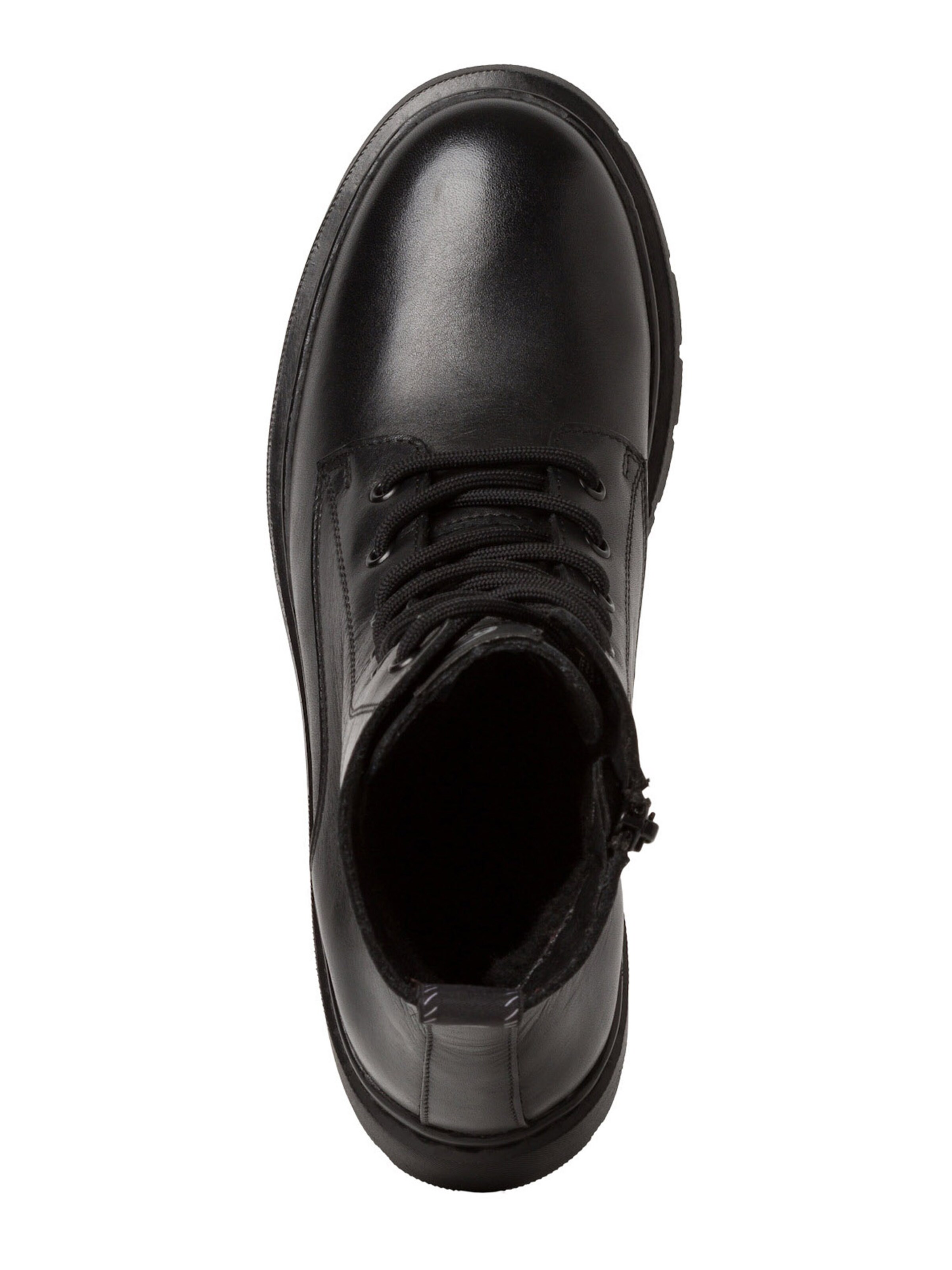 Tamaris Μποτάκι με κορδόνια σε μαύρο