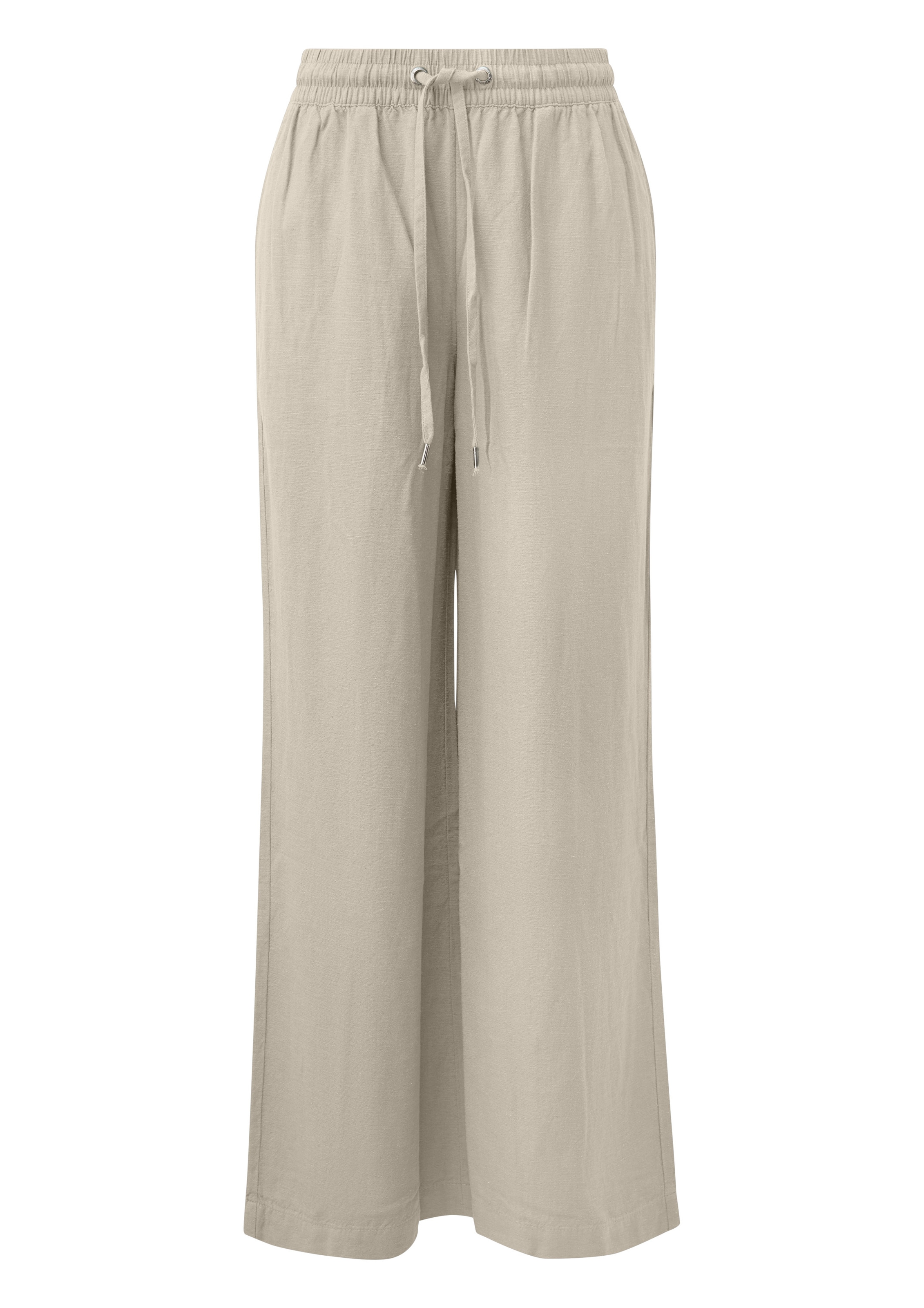 QS Wide leg Trousers in Beige: front