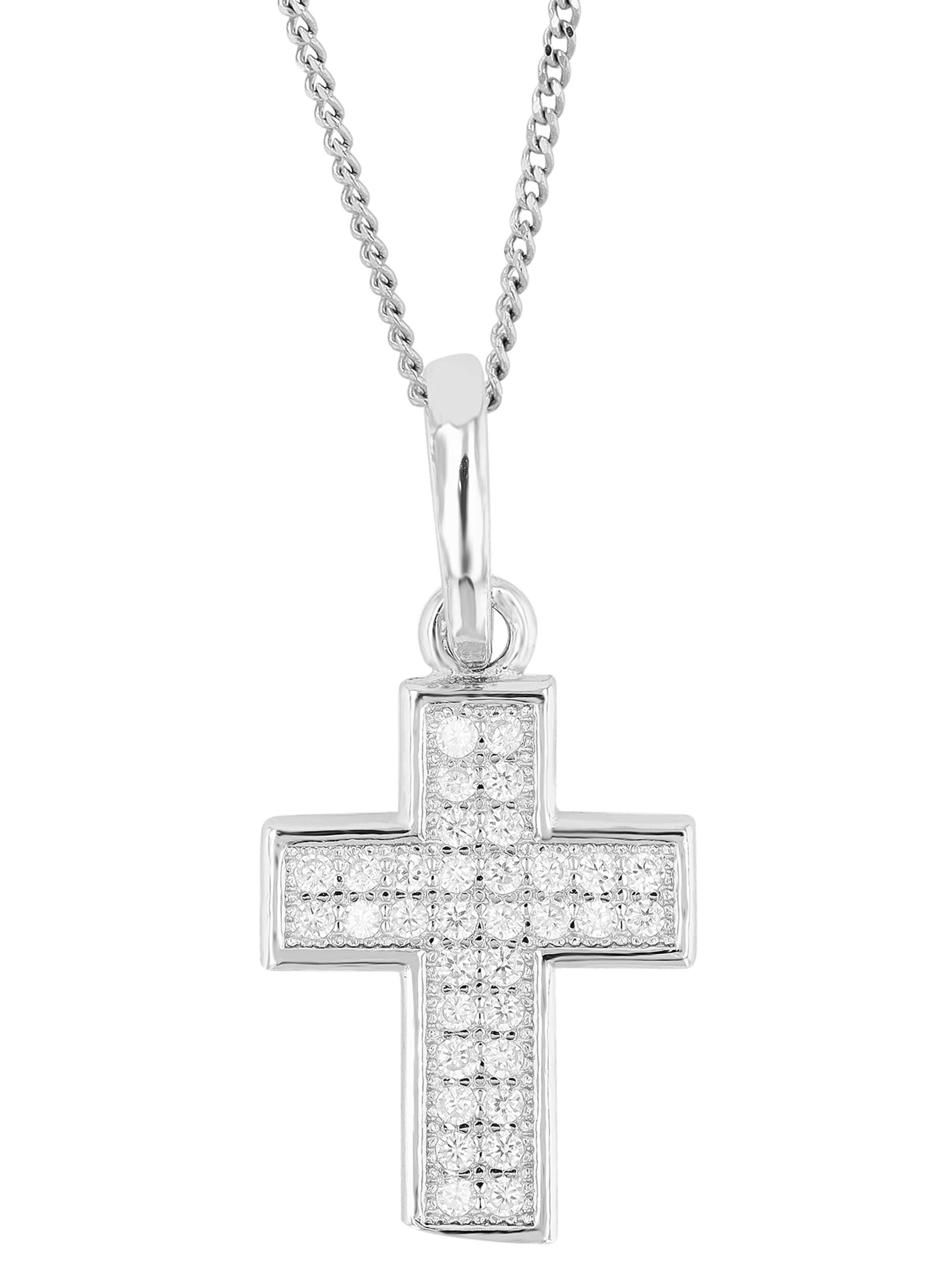 Akzent Pendant '"Dörthe" aus 925 Sterlingsilber, rhodiniert, langlebig' in Silver: front
