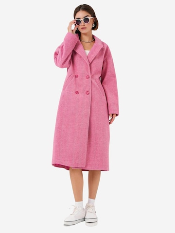 Bigdart - Sobretudo meia-estação em rosa