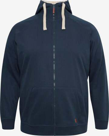 Blend Big Zip-Up Hoodie 'SPEEDY' in Blue: front