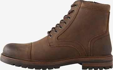 Next - Botas con cordones en marrón: frente