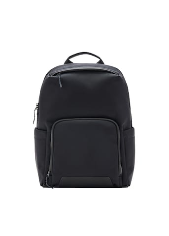MANGO MAN Backpack in Black: front