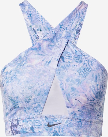 NIKE Bustier Sporttop in Blau: predná strana