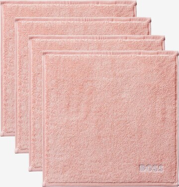 BOSS Washcloth 'PLAIN' in Pink: front