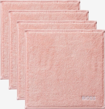 BOSS Home Washcloth 'PLAIN' in Pink: front