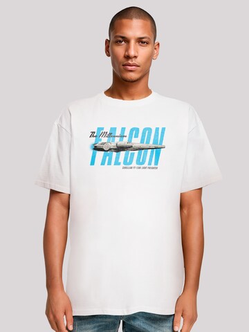 F4NT4STIC T-Shirt 'Star Wars Millenium Falke' in Weiß: Vorderseite