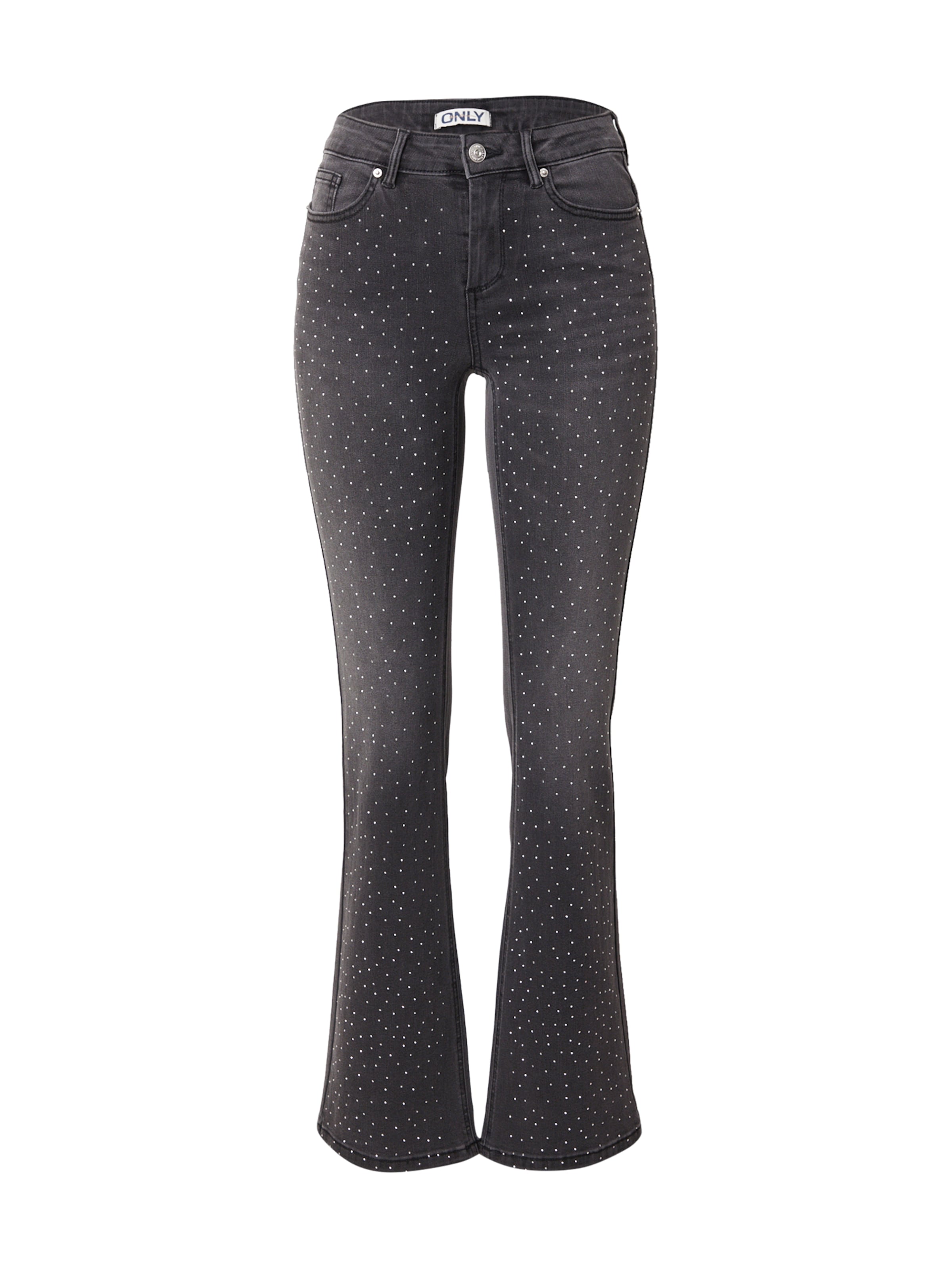 ONLYFlared/zvonoliki kroj Traperice 'ONLWAUW' - crna boja: prednji dio