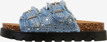 Super Mode Pantolette in Blau: Vorderseite