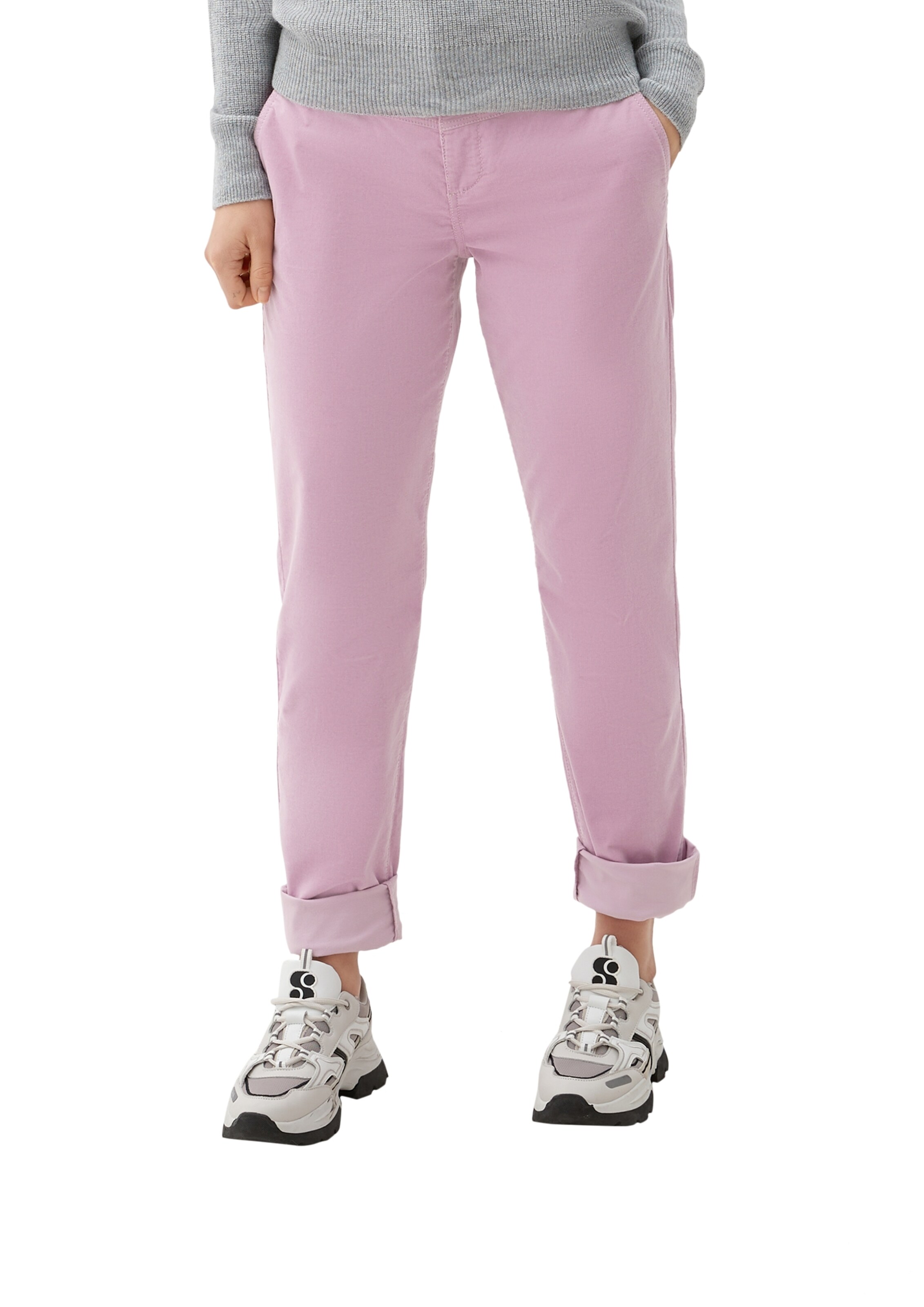 s.Oliver Regular Chino in Roze: voorkant
