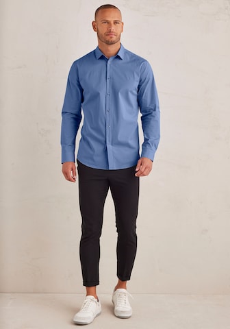 mėlyna JOHN DEVIN Standartinis modelis Dalykinio stiliaus marškiniai
