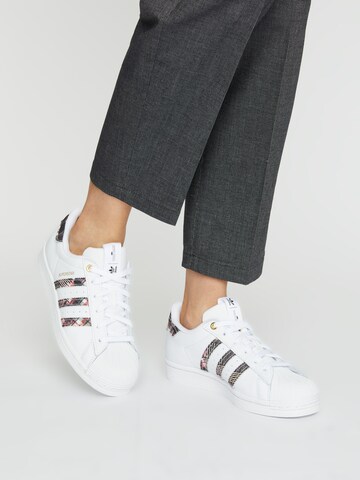 ADIDAS ORIGINALS - Sapatilhas baixas 'Superstar' em branco: frente