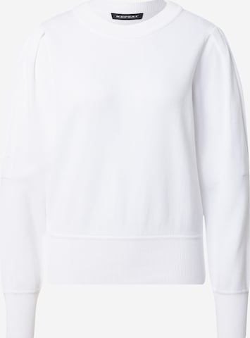 REPEAT Cashmere Μπλούζα φούτερ σε λευκό: μπροστά