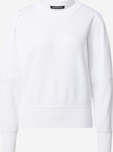 REPEAT Cashmere Μπλούζα φούτερ σε λευκό, Άποψη προϊόντος