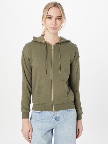 Urban Classics - Sudadera con cremallera en verde: frente